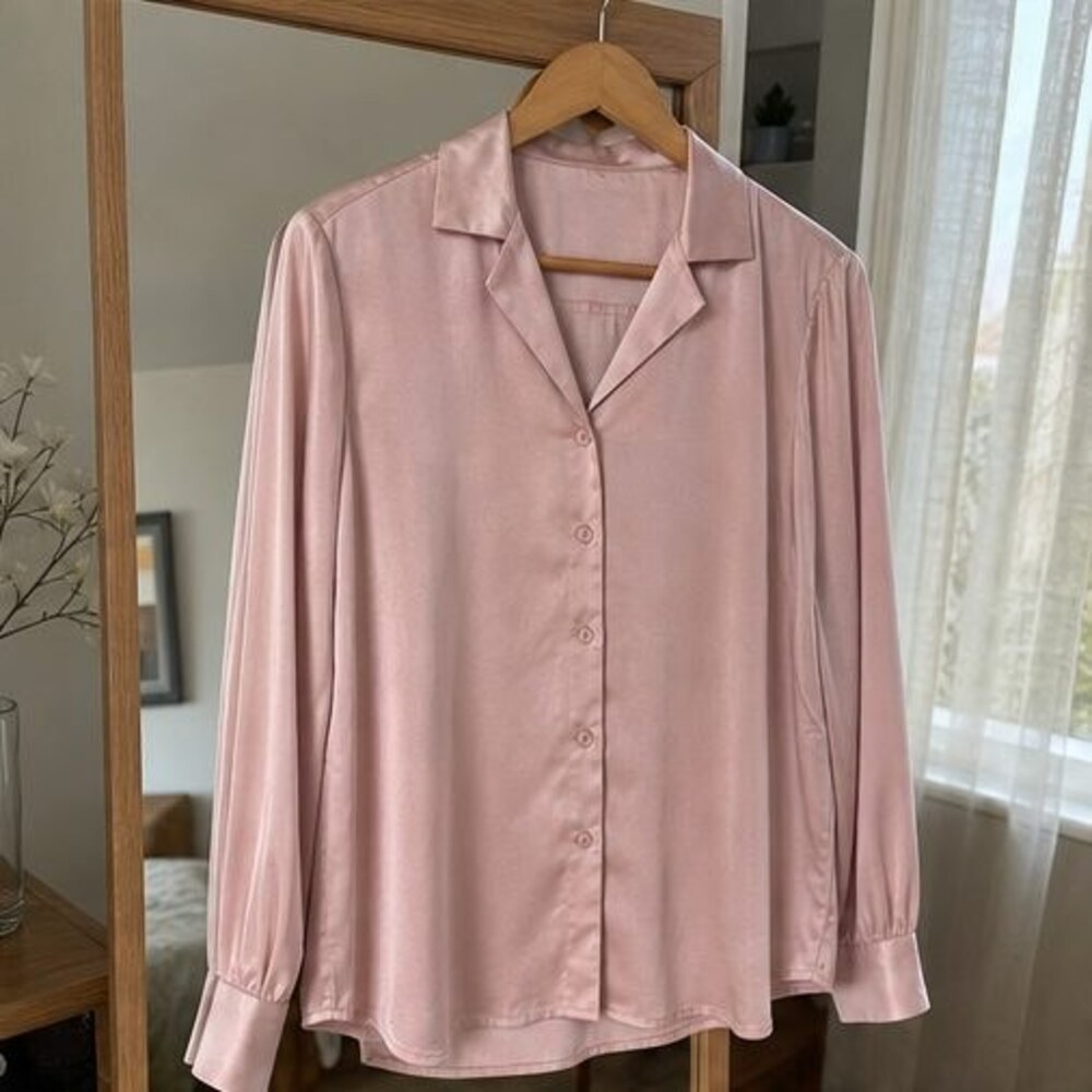 Camel V Neck Top